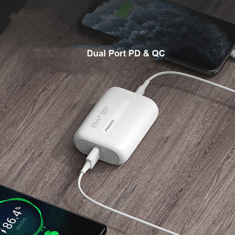 Sạc dự phòng PISEN Quick MiniQP18 10000mAh  ( QC3.0, PD3.0 18W) - (TS-D287 )