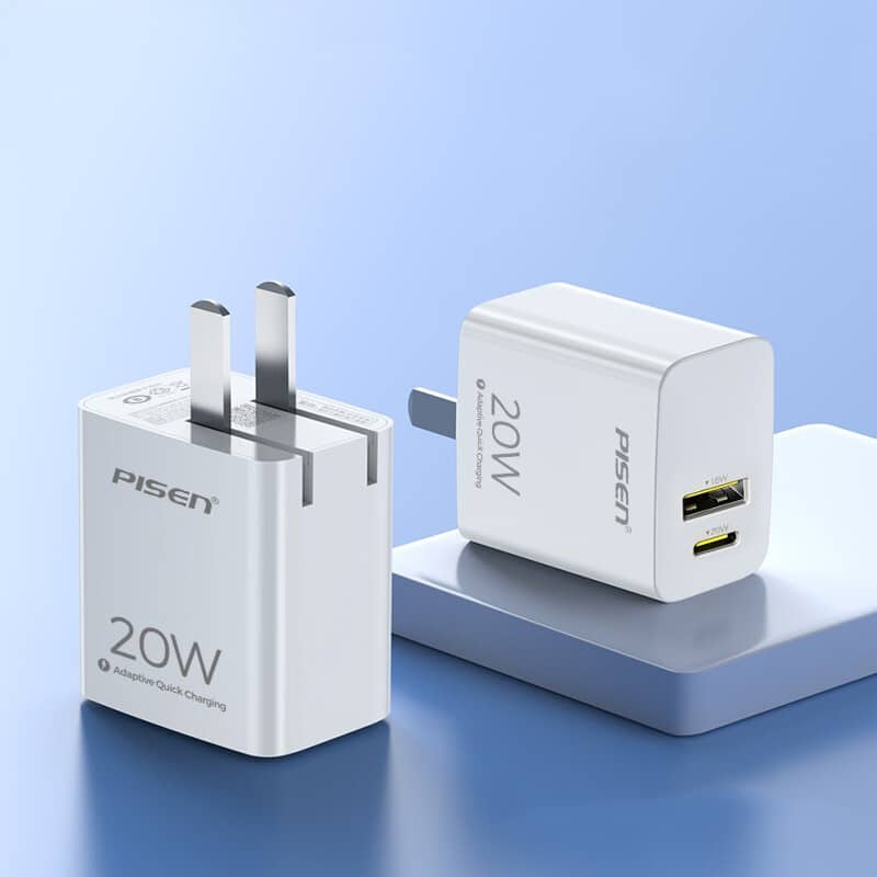 Sạc PISEN Quick QP 20W (USB-A+ Type-C)