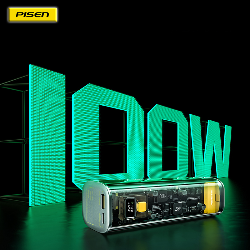 Sạc dự phòng PowerLap PISEN 20000mAh 100W Transparent