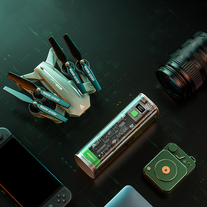 Sạc dự phòng PowerLap PISEN 20000mAh 100W Transparent