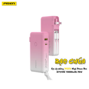 Sạc dự phòng Pisen High Power Box D191AC 10000mAh 20W - Bạo chúa ( LS-DY123 )