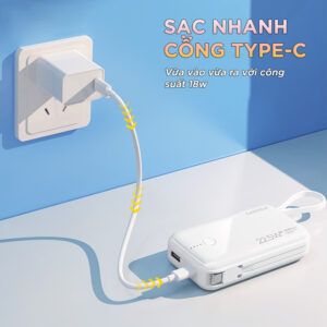 Sạc dự phòng PISEN QUICK Power Link (Lightning & Type-C) 10000mAh 22.5W - Model: TS-D333