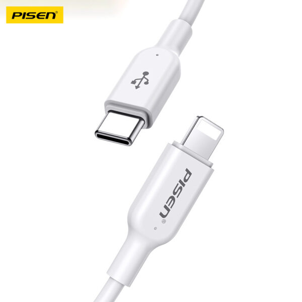 Cáp PISEN QUICK -Mr White Lightning USB-C 1m, trắng - Global. Model: CL-PD-1000(GLB)