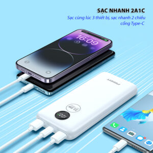 Sạc dự phòng PISEN QUICK - Power Round 22.5W 10000mAh. Model: TP-D079