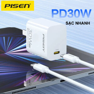 Sạc PISEN QUICK PD30W CC1000 GaN Folding