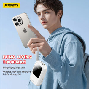 Sạc dự phòng PISEN Quick PowerLink Color 22.5W 10000mAh , Model : TP-D153