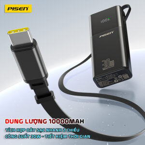 Sạc dự phòng PISEN QUICK PowerLink Station 30W 10000mAh