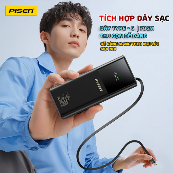 Sạc dự phòng PISEN QUICK PowerLink Station 30W 10000mAh