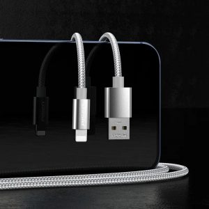 Cáp sạc nhanh PISEN Lightning 2.4A Alu 1000mm
