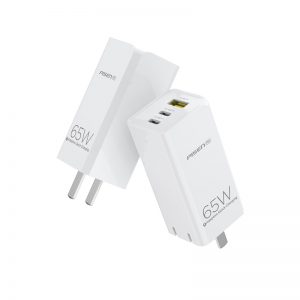 Sạc Pisen Pro GaN 65W ( 2x PD , 1x QC4.0 ) - 3 cổng sạc Smart