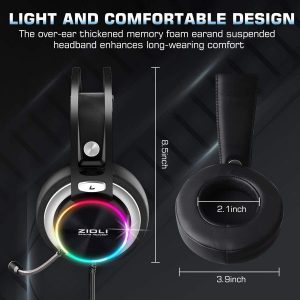 Tai nghe giả lập Zidli ZH20 7.1 Ring RGB ENC