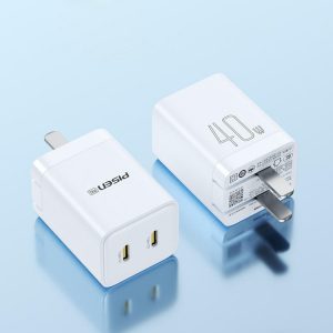 Sạc Pisen Pro PD40W - 2 Port Type-C, sạc nhanh an toàn, Model : XY-C16