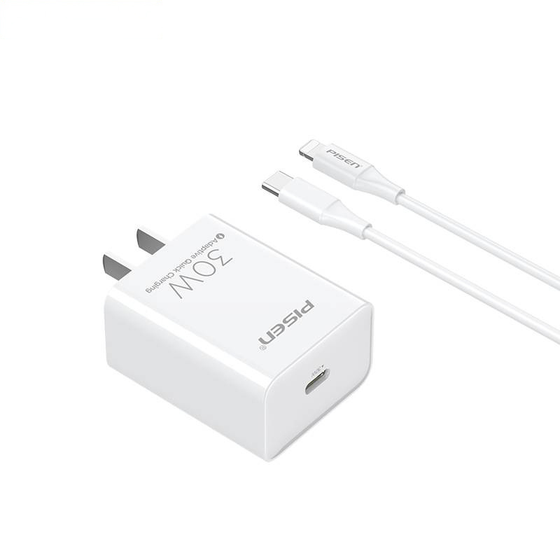 Bộ sạc cho Iphone Pisen PD30W, sạc nhanh an toàn , Model : TS-C160
