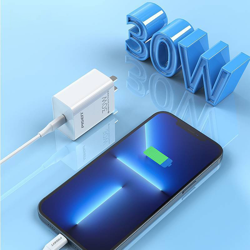 Bộ sạc cho Iphone Pisen PD30W, sạc nhanh an toàn , Model : TS-C160