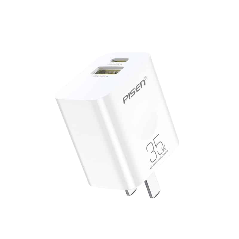 Sạc Pisen Gan 35w 2 port ( USB + Type-C ) KC-C01